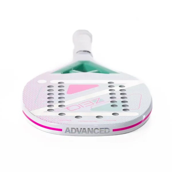 Raquete Beach Tennis Zeiq Advanced Julia Nogueira White Carbono 3k - Imagem 4