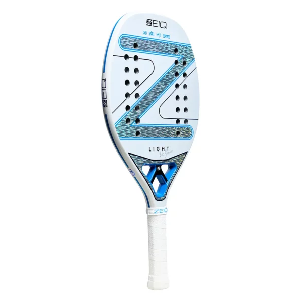 Raquete de Beach Tennis Zeiq New Light Leo Branco - Imagem 2