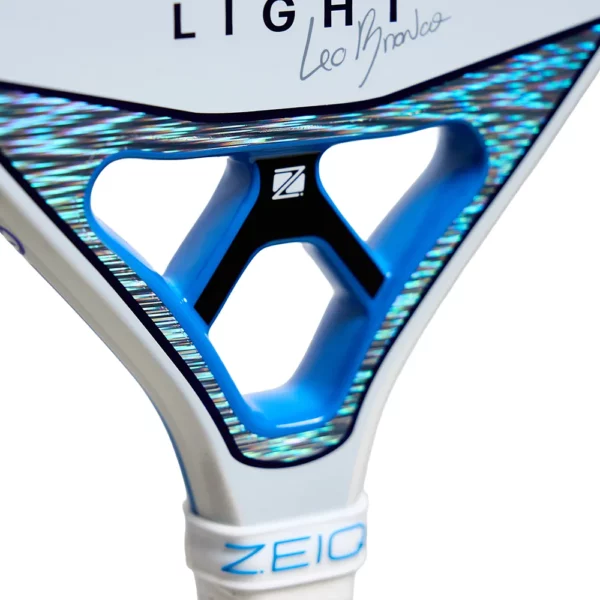 Raquete de Beach Tennis Zeiq New Light Leo Branco - Imagem 4